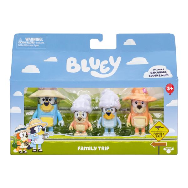Figúrky Bluey Rodinný výlet 4 ks