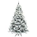 vidaXL Umelý vianočný stromček s 300 LED-i Biela 240 cm PE a PVC