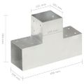 vidaXL Trámová spojka v tvare T 101x101 mm pozinkovaný kov