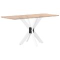vidaXL Noha jedálenského stola v tvare pavúka, biela, 85x85x(72-73) cm, oceľ