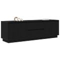 vidaXL TV skrinka s LED svetlami dub čierna 160,5x41x50 cm
