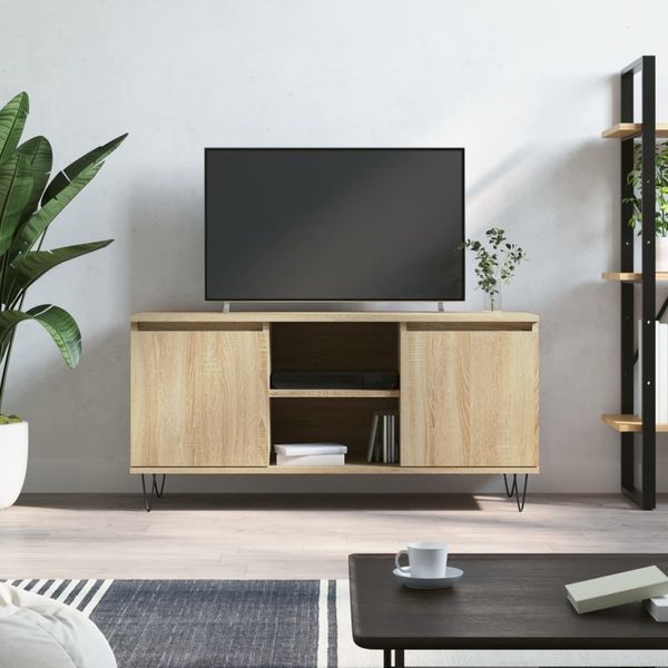 vidaXL TV skrinka dub sonoma 104x35x50 cm kompozitné drevo