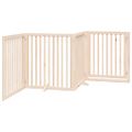 vidaXL Brána pre psa s dverami skladacia 4 panely 320cm topoľové drevo
