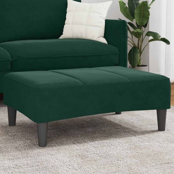 vidaXL Podnožka tmavozelená 77x55x31 cm zamat