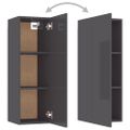 vidaXL TV skrinky 2 ks, lesklé sivé 30,5x30x90 cm, kompozitné drevo