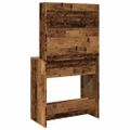 vidaXL toaletný stolík s LED Old Wood 74,5x40x141 cm