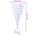vidaXL Umelý vianočný stromček s 300 LED-i Biela 210 cm PVC a oceľ