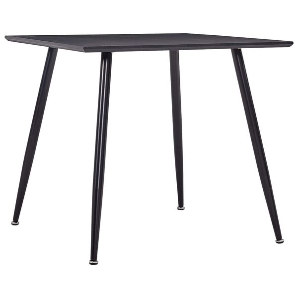 vidaXL Jedálenský stôl, čierny 80,5x80,5x73 cm, MDF
