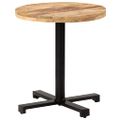 vidaXL Bistro stolík okrúhly Ø70x75 cm surové mangovníkové drevo