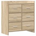 vidaXL Servírovacia skriňa Dub sonoma 75 x 33 x 80 cm Kompozitné drevo