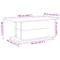 vidaXL Konferenčný stolík staré drevo 102x55,5x40 cm kompozitné drevo