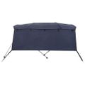vidaXL Strieška Bimini s 4 oblúkmi a stenami 243x(230-244)x137 cm