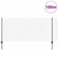 vidaXL Zvarené pletivo s podperami 100 x 1 m PVC potiahnutá oceľ