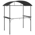 vidaXL Grilovací altánok s policami antracitový 220x115x230 cm oceľ