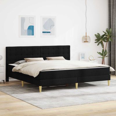 vidaXL Rám postele s matracom Čierny 180 x 200 cm látka