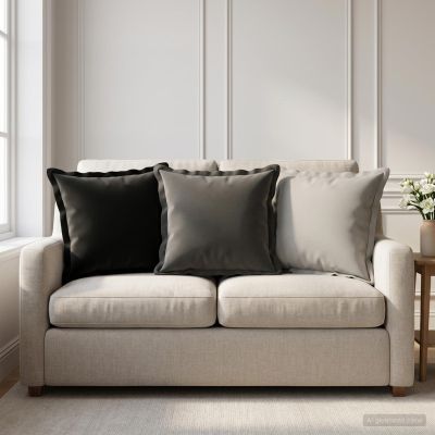 vidaXL Poťah na podložku 6 ks HOUTEN Čierna 30 x 30 cm Polyester