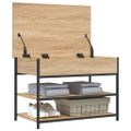 vidaXL Lavička na topánky dub sonoma 70x42,5x50 cm kompozitné drevo
