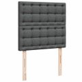 vidaXL Osmanský rám postele s matracom tmavosivá 100x200 cm látka