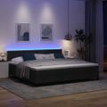 vidaXL Posteľ s pružinovým rámom Čierna 200 x 200 cm látka