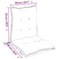 vidaXL Podložky na stoličky nízke operadlo 2 ks vzor listov látka