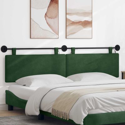 vidaXL Závesné čelo postele Jungle Green Kordúrová tkanina