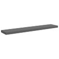 vidaXL Plávajúce nástenné police 2 ks, lesklé sivé 120x23,5x3,8cm, MDF