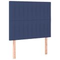 vidaXL Posteľ boxsping s matracom a LED modrá 100x200 cm látka