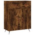 vidaXL Vysoká skrinka dymový dub 69,5x34x180 cm spracované drevo