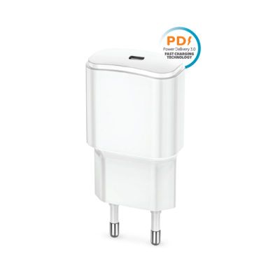 Rýchlonabíjačka do siete Forever TC-01 PD 1x USB-C 20W biela