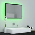 vidaXL LED kúpeľňové zrkadlo lesklé čierne 60x8,5x37 cm akryl