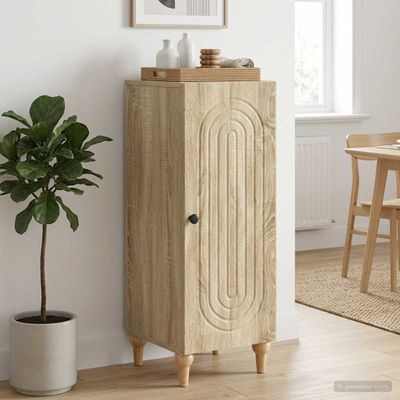 vidaXL Servírovacia skriňa Dub sonoma 33 x 34,5 x 90 cm