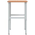 vidaXL Pracovný stôl bledohnedý 100x60x(71,5-98)cm buk. masív obdĺžnik
