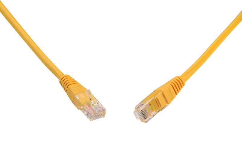 Patch kábel CAT5E UTP PVC 3 m žltý non-snag-proof C5E-155YE-3MB