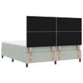 vidaXL Posteľ s pružinovým rámom Svetlosivá 200 x 180 cm Zamat