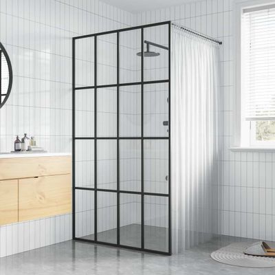vidaXL Sprchová zástena walk-in, priehľadné tvrdené sklo 100x195 cm