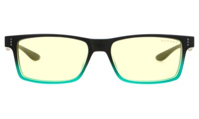 GUNNAR kancelárske/herné brýle CRUZ ONYX-TEAL * jantárové skla * BLF 65 * NATURAL focus Brýle, herné, pre deti, černo-zelené obrúčky, jantárové skla