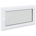 vidaXL Otočné a sklopné okno do suterénu RISOR 110 x 70 cm PVC a sklo