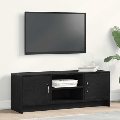 vidaXL TV skrinka, čierny dub, 102x30x37,5 cm, umelé drevo