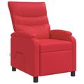 vidaXL Masážne relaxačné kreslo Červená Umelá koža