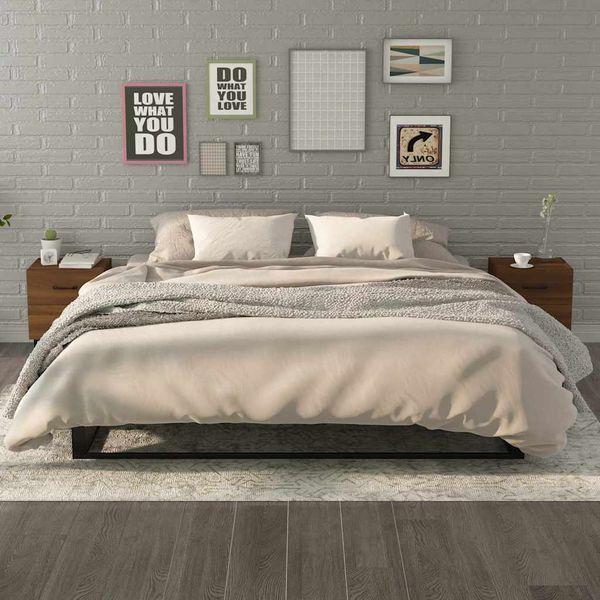 vidaXL Nočné stolíky 2 ks hnedý dub 40x35x47,5 cm