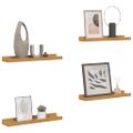 vidaXL Stenná polica Nástenná montáž 4 ks Béžová 60 x 9 x 3 cm