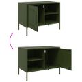 vidaXL TV skrinky 2 ks olivovo-zelené 68x39x50,5 cm oceľ