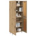 vidaXL Highboard Remeselný dub 69,5 x 34 x 180 cm Kompozitné drevo