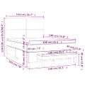 vidaXL Boxspring posteľ s matracom svetlozelená 140x190 cm látka