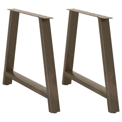 vidaXL Nohy k jedálenskému stolu v tvare A, 2 ks, 90 x (72-73) cm, oceľ