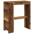 vidaXL Barový stôl s policami staré drevo 90x40x103,5 cm kompoz. drevo