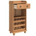 vidaXL Skrinka na víno ASKIM Medový vosk 57 x 37 x 114 cm