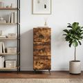 vidaXL Zásuvkový kabinet Dymový dub 33 x 34,5 x 90 cm Kompozitné drevo