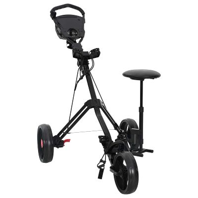 vidaXL Golfový vozík so sedadlom Čierna 95 x 69 x 114 cm Železo