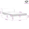 vidaXL Posteľ s matracom Dover tmavosivý 140x190 cm zamat